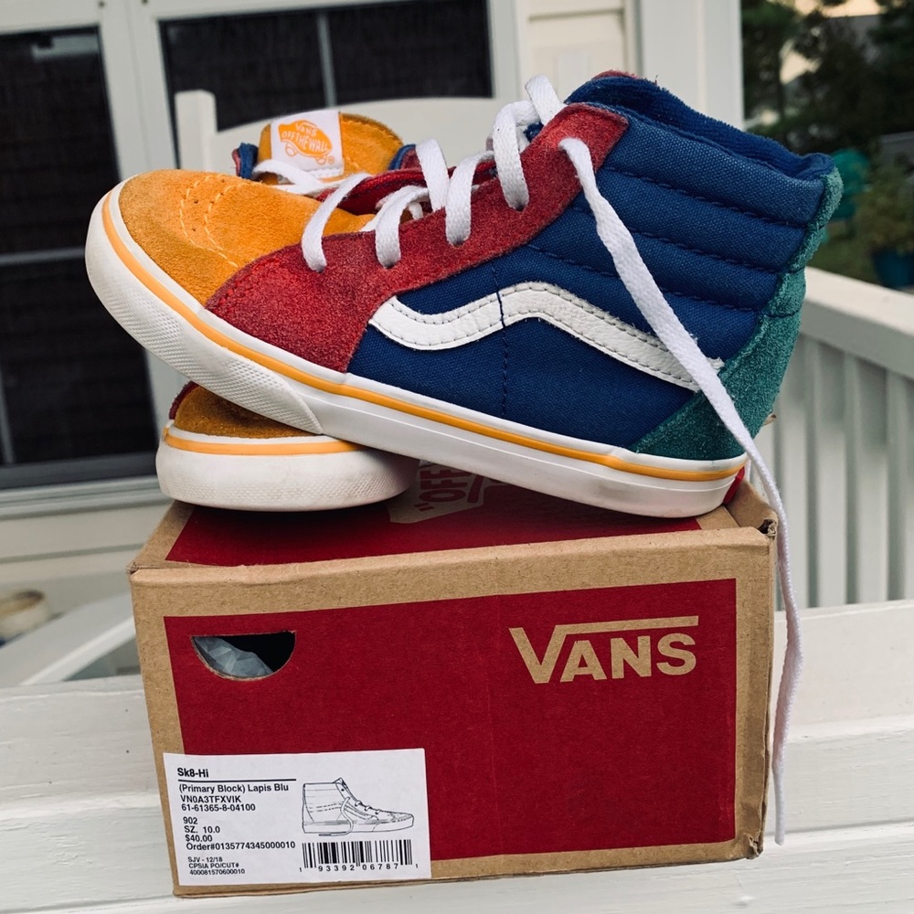 High Top Colorful Toddler Vans